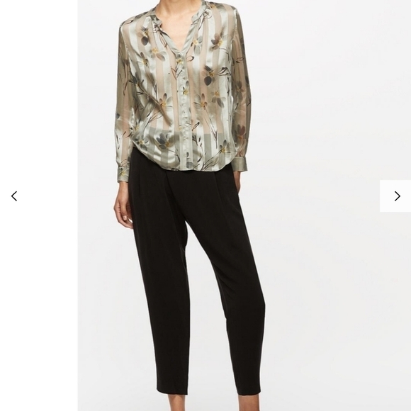 Jigsaw Floating Aster sheer floral silk blouse NWT - Picture 2 of 7